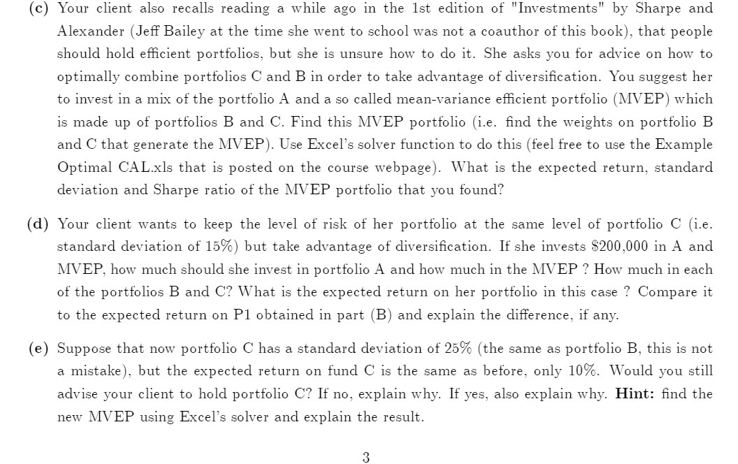 (c) Your client also recalls reading a while ago