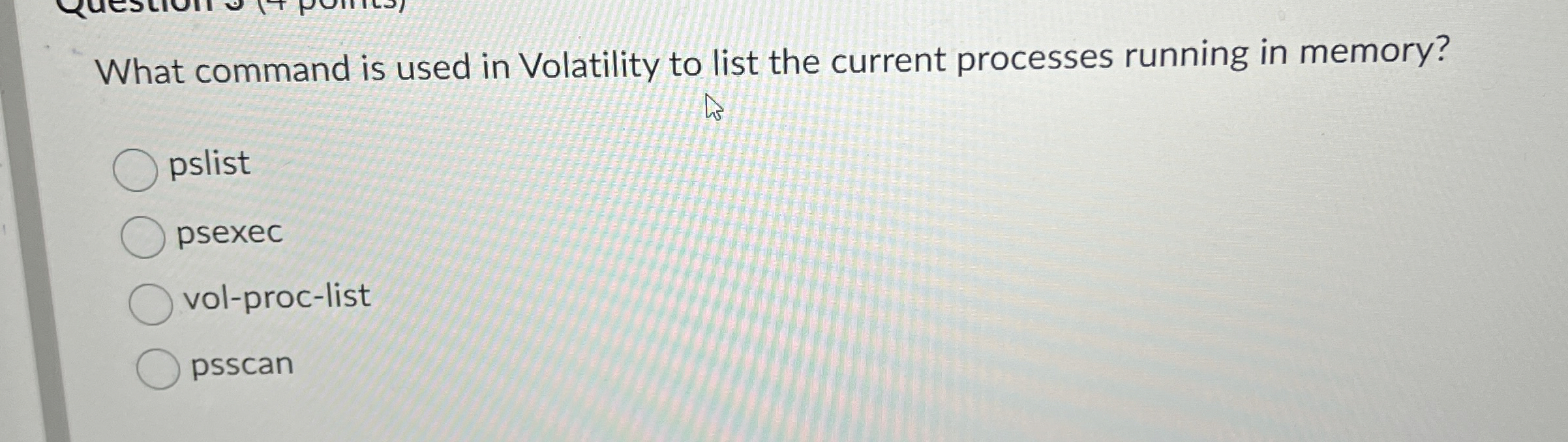 What command is used in Volatility to list the