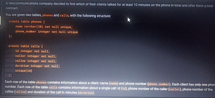 A telecommunications company decided to find