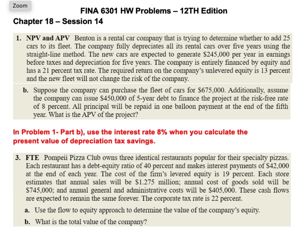 Please complete this problem using the data/info