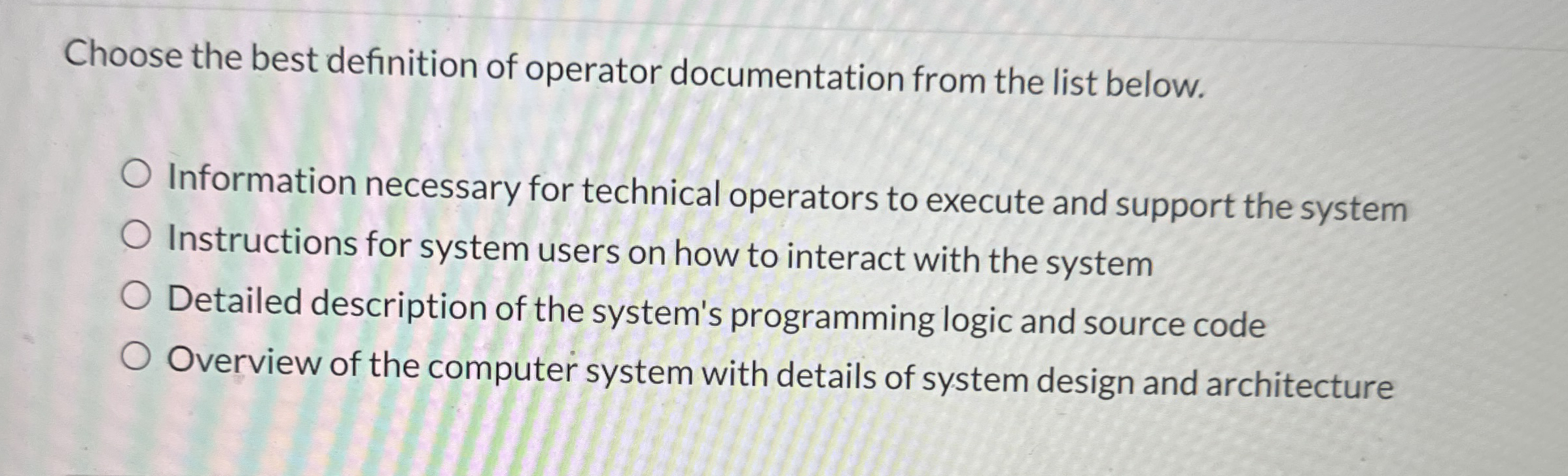Choose the best definition of operator