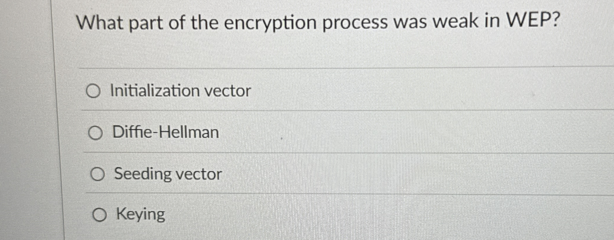 What part of the encryption process was weak in