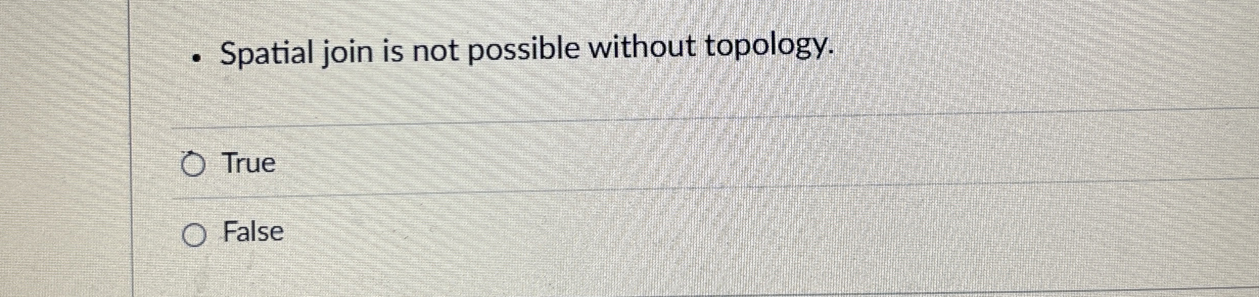 Spatial join is not possible without topology.