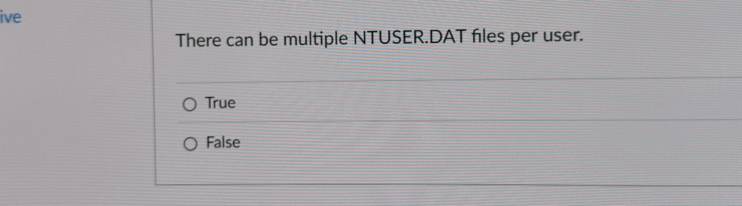 There can be multiple NTUSER.DAT files per user.