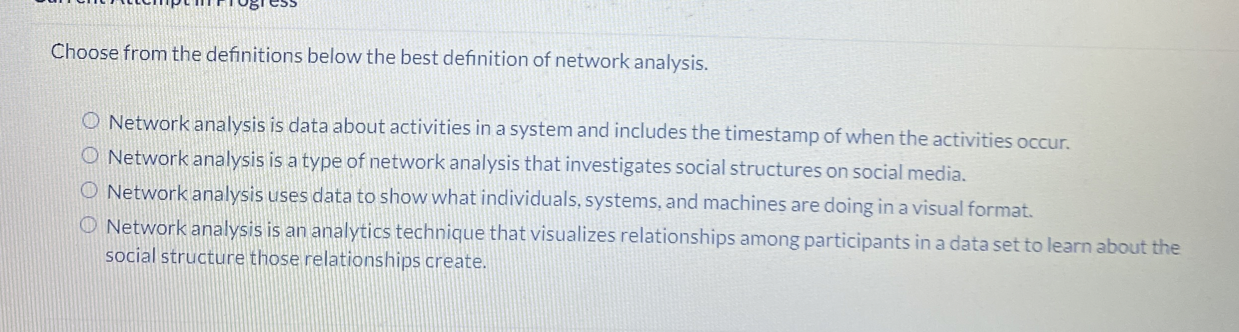 Choose from the definitions below the best