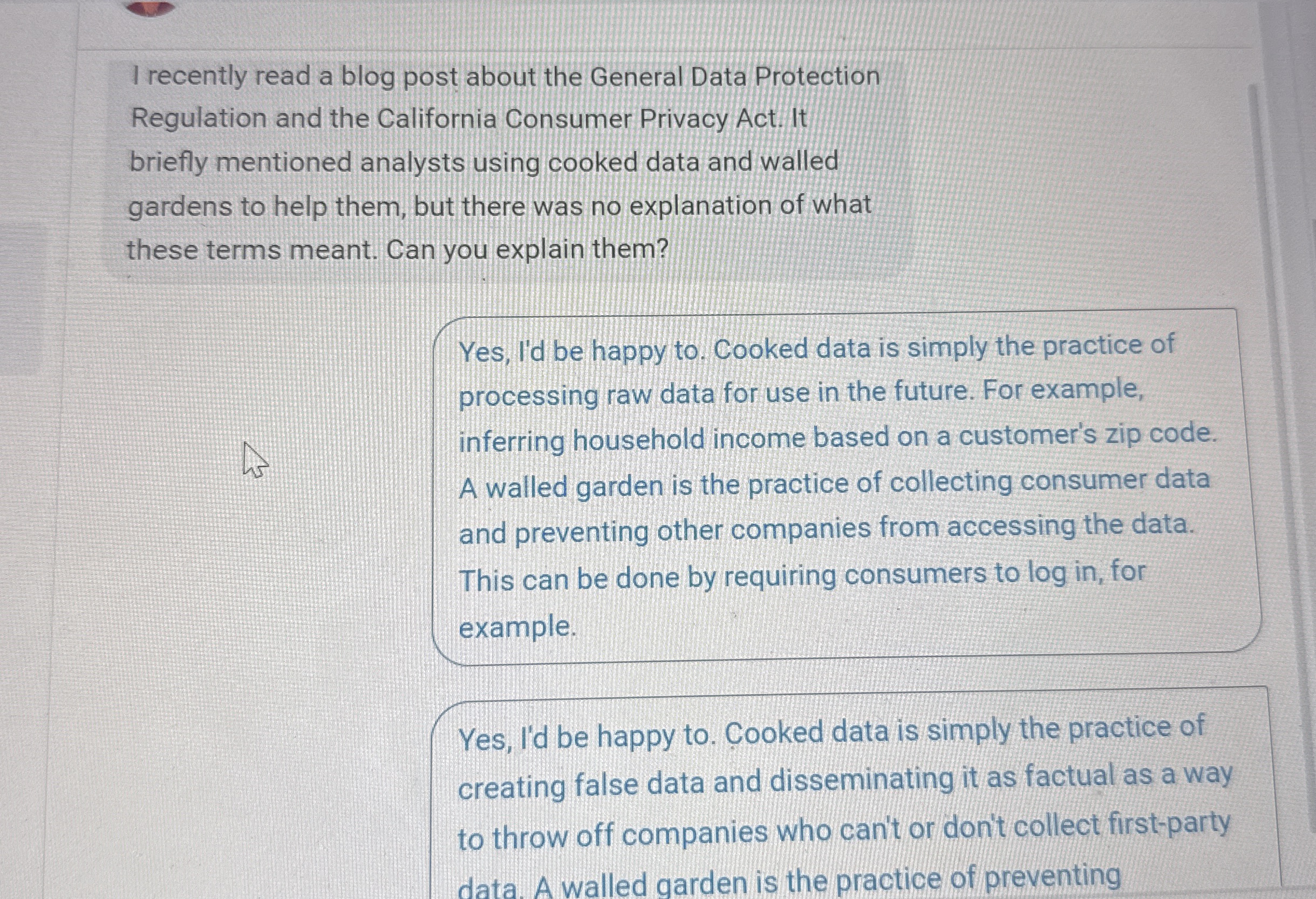 I recently read a blog post about the General