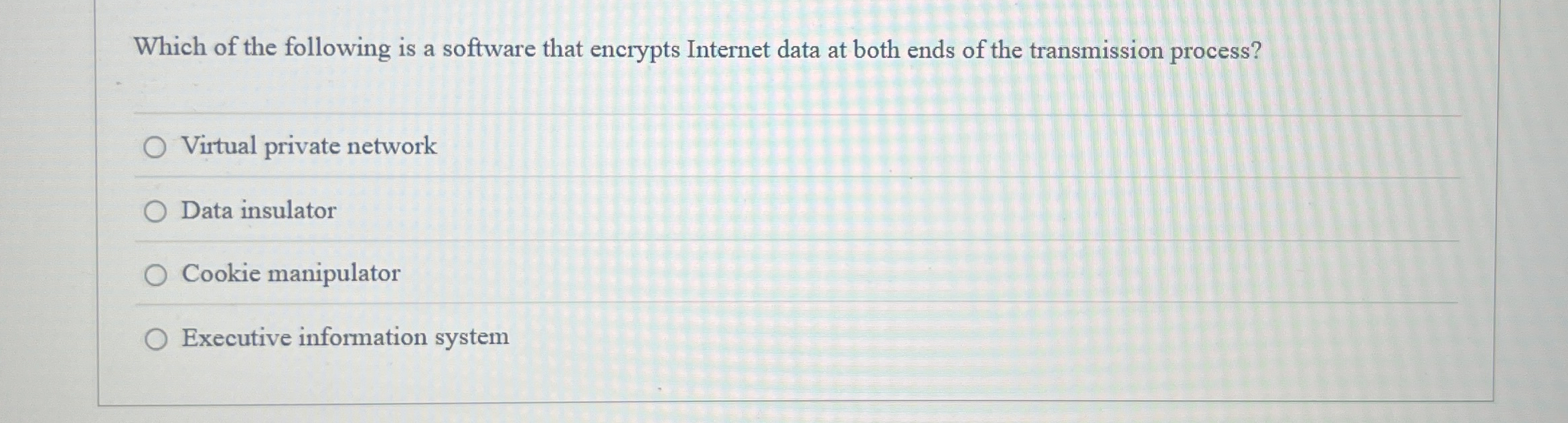 Which of the following is a software that
