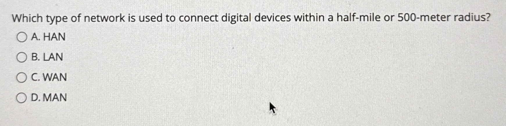 Which type of network is used to connect digital