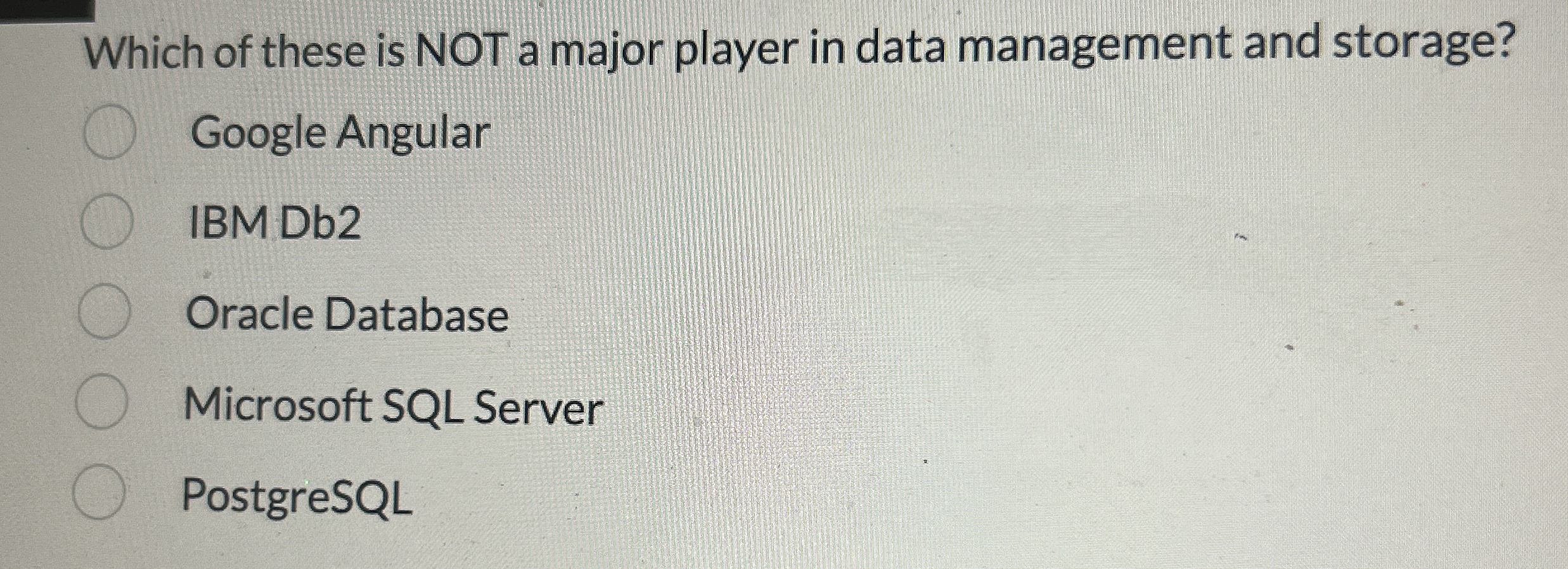 Which of these is NOT a major player in data