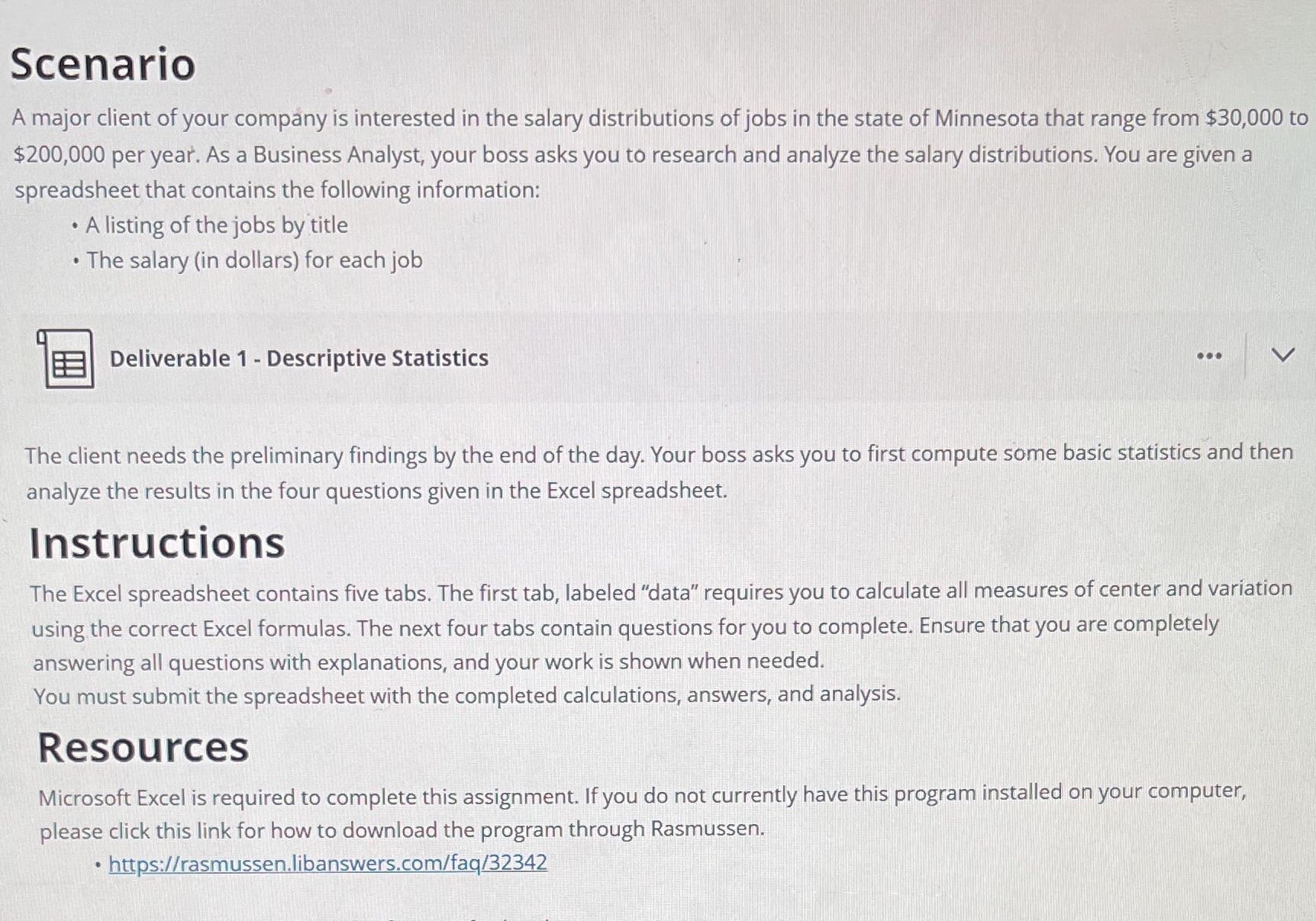 i will send the descriptive statistics Scenario A