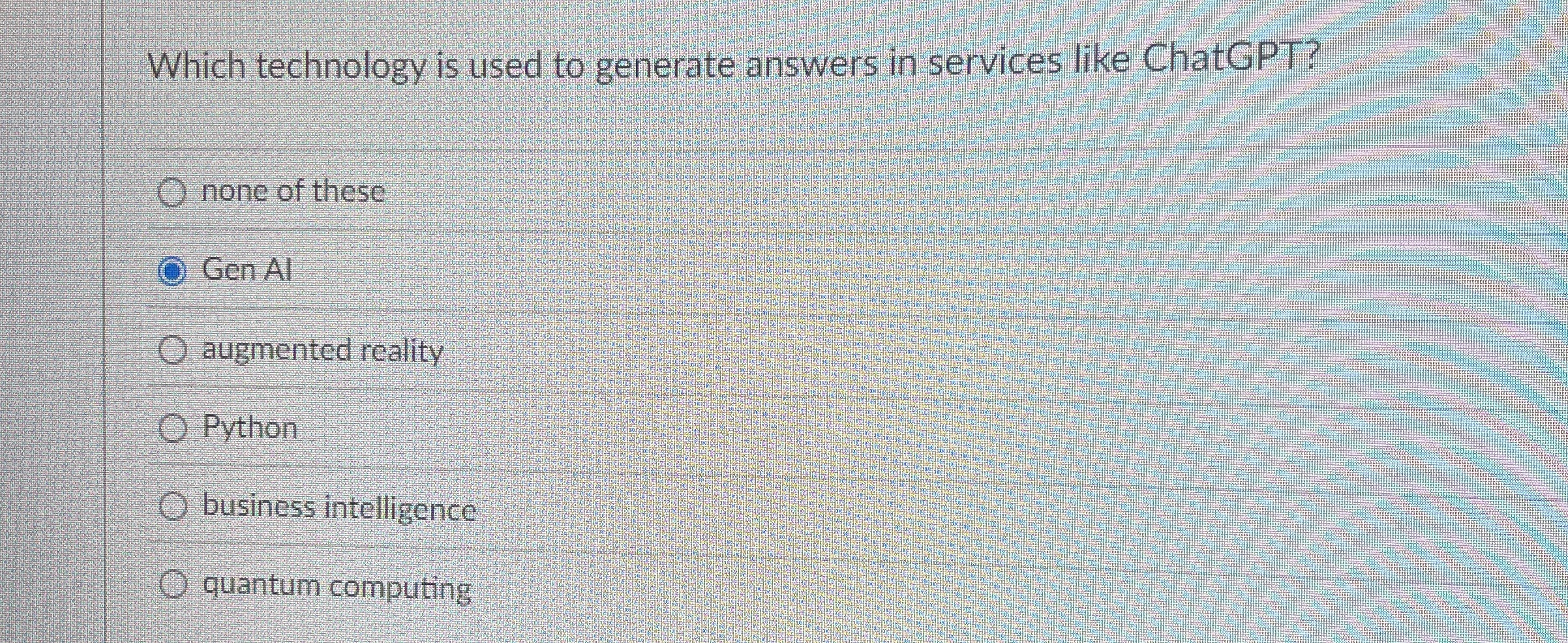 Which technology is used to generate answers in