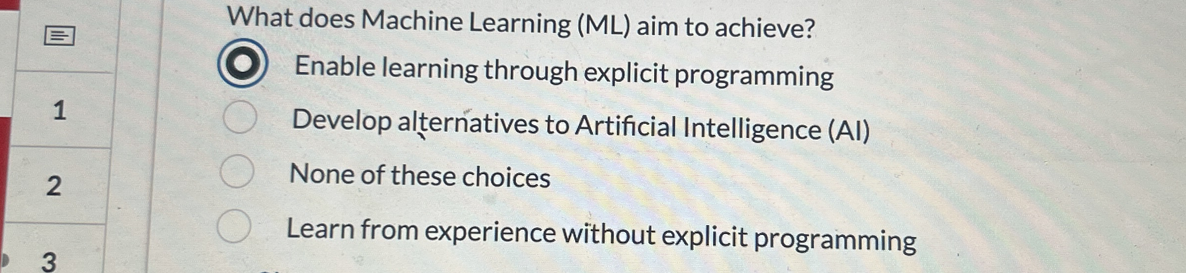 What does Machine Learning ( ML ) aim to achieve?