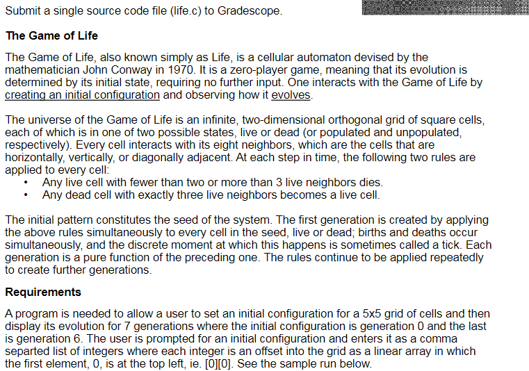 Code in C . Design Based on the requirements it