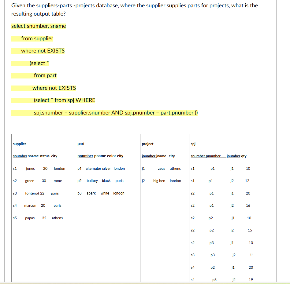 Can you show how to trace this query by hand?