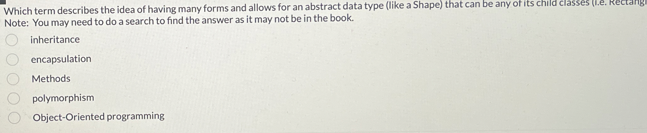 Which term describes the idea of having many