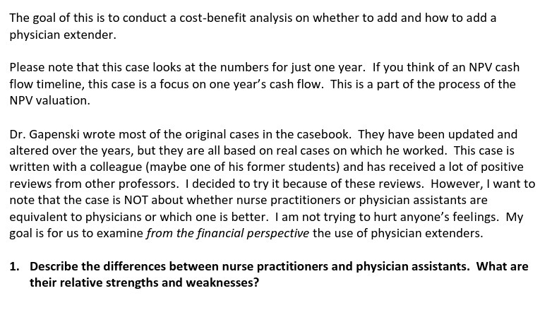 The goal of this is to conduct a cost-benefit