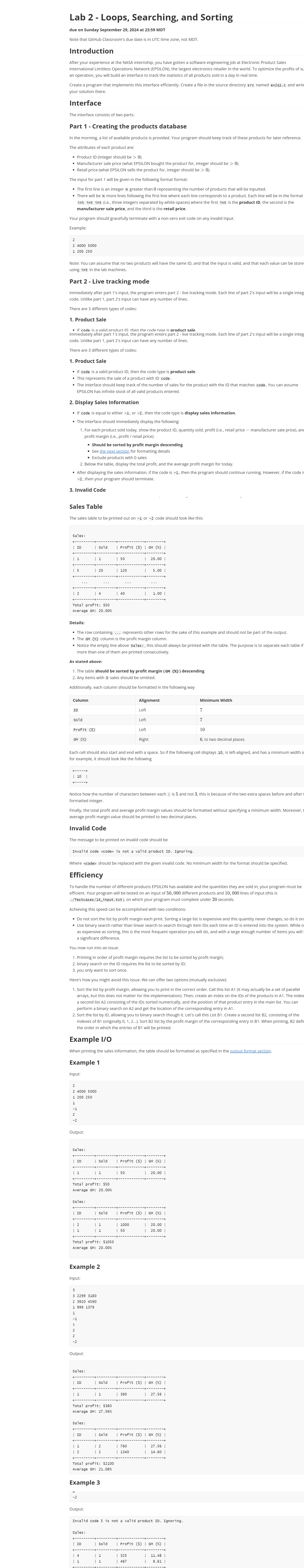 use C + + Lab 2 - Loops, Searching, and Sorting