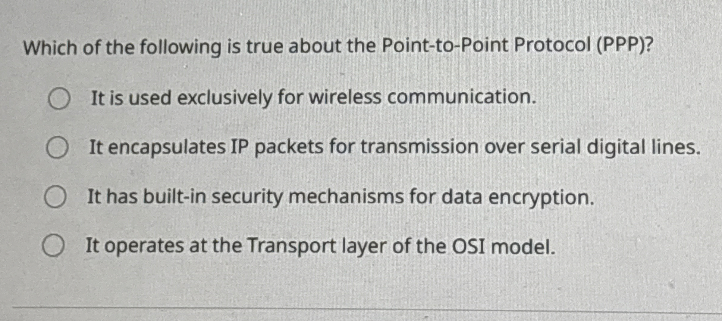 Which of the following is true about the Point -