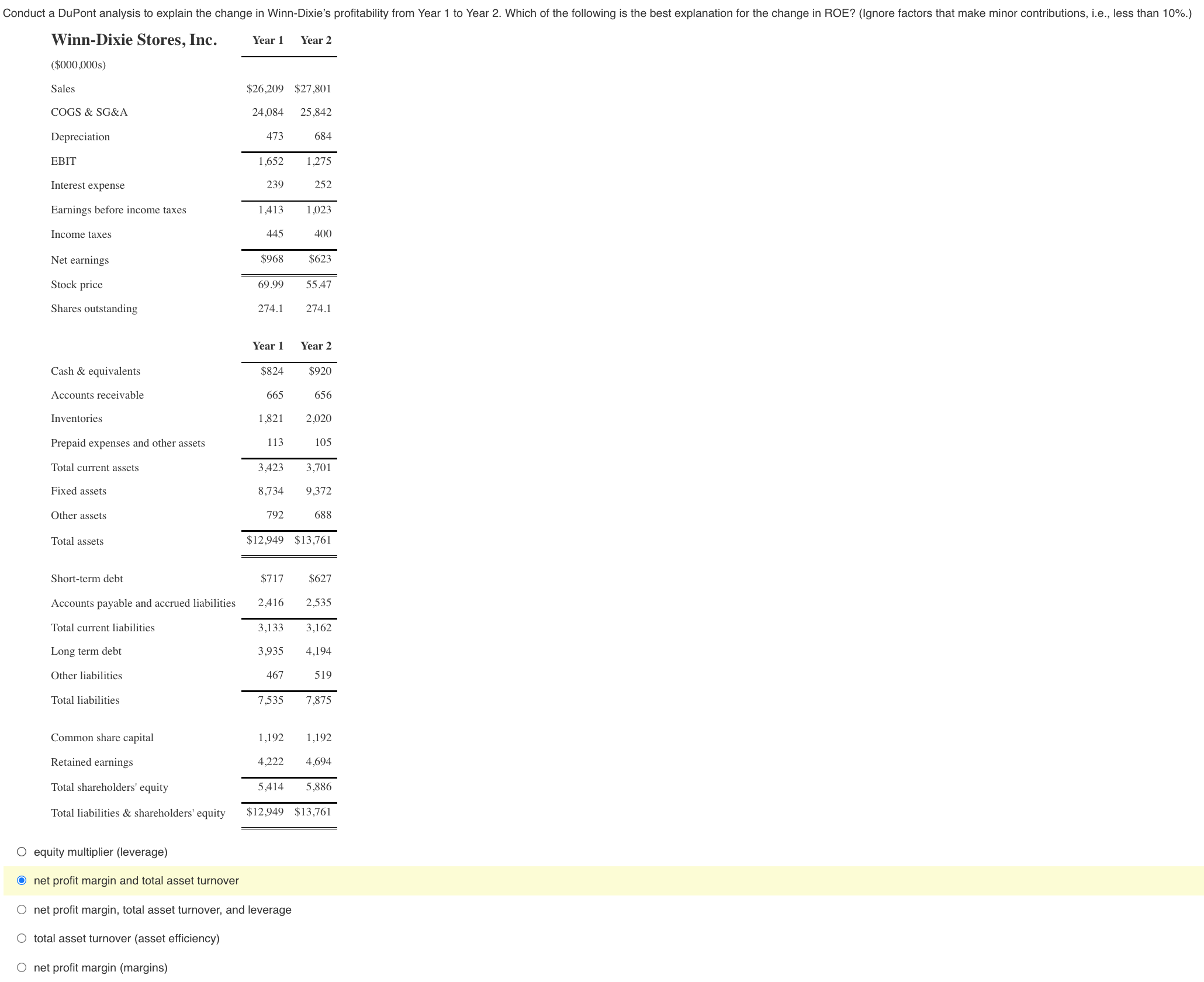Please answer ASAP and show work! Thank you!