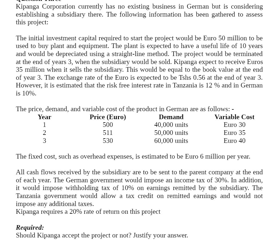 min-.u-Ju-n J. I-.. a... Kipanga Corporation
