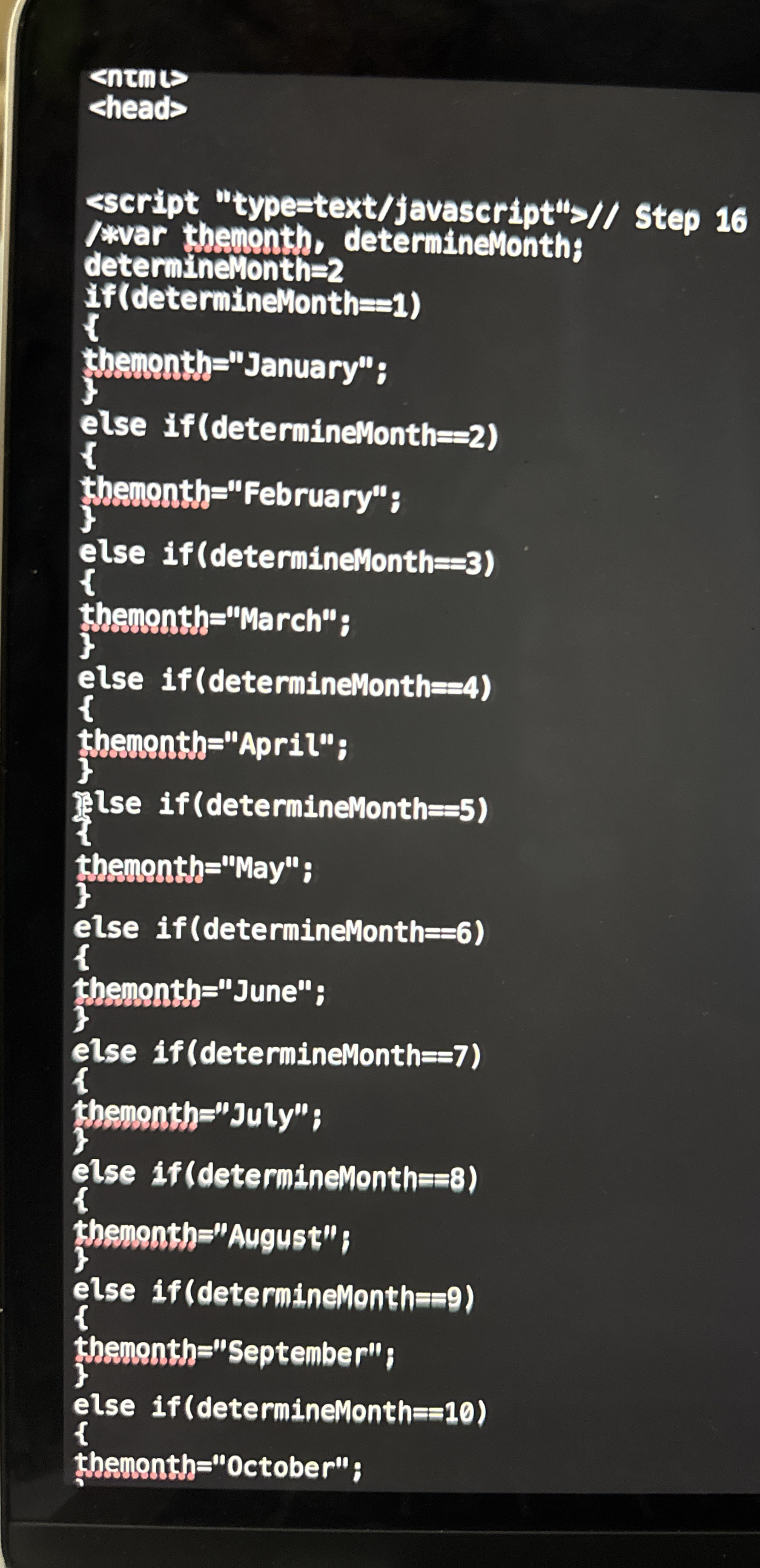 What is wrong with this javascript code