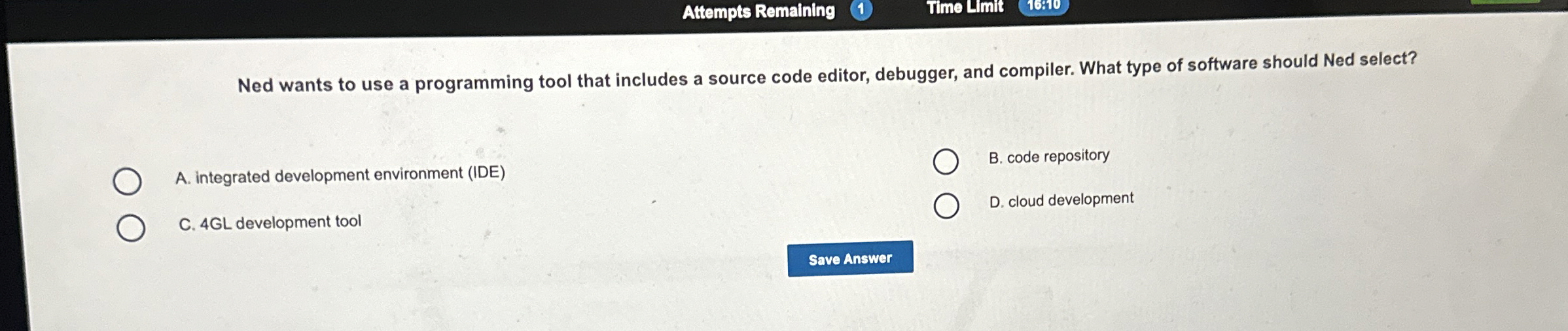 Attempts Remaining ( 1 ) Time Limit 1 6 9 1 0 Ned