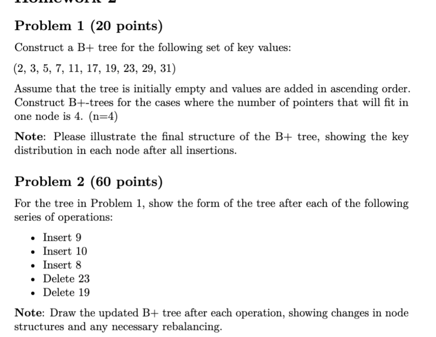 Please just do problem 2 ! ! ! Problem 1 ( 2 0