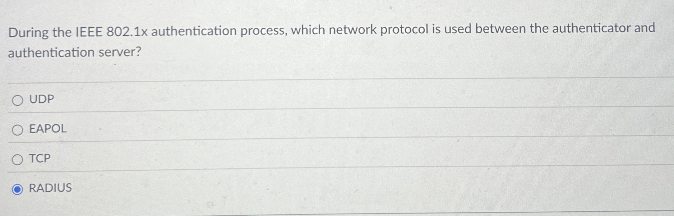 During the IEEE 8 0 2 . 1 x authentication