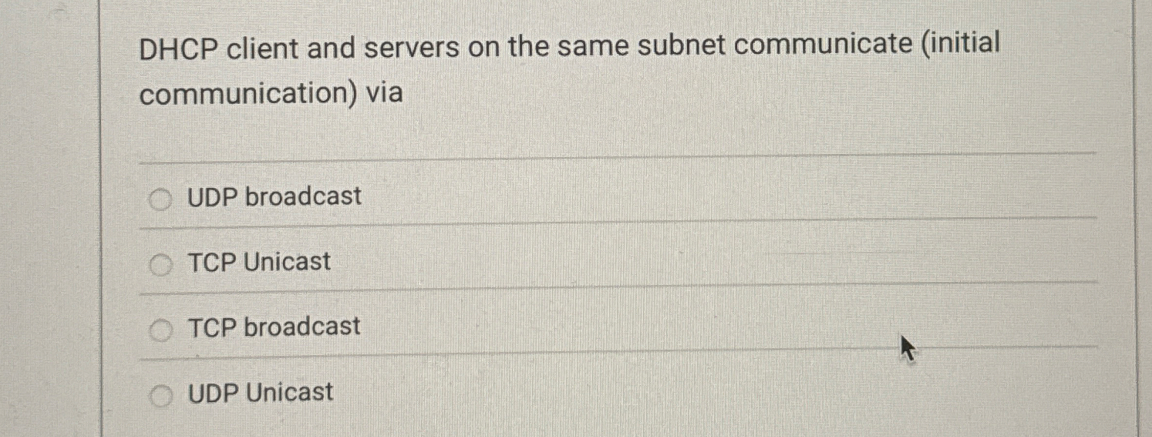 DHCP client and servers on the same subnet