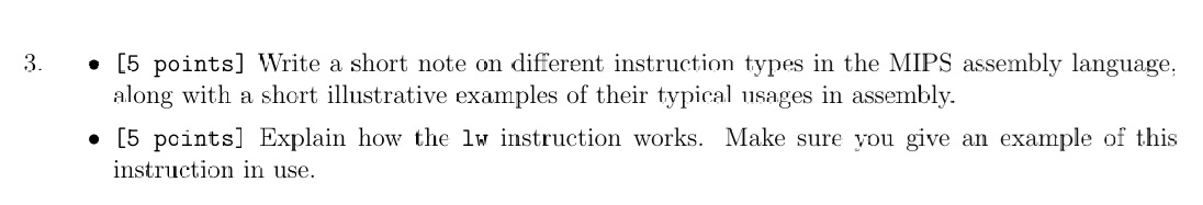 3 . - [ 5 points ] Write a short note on