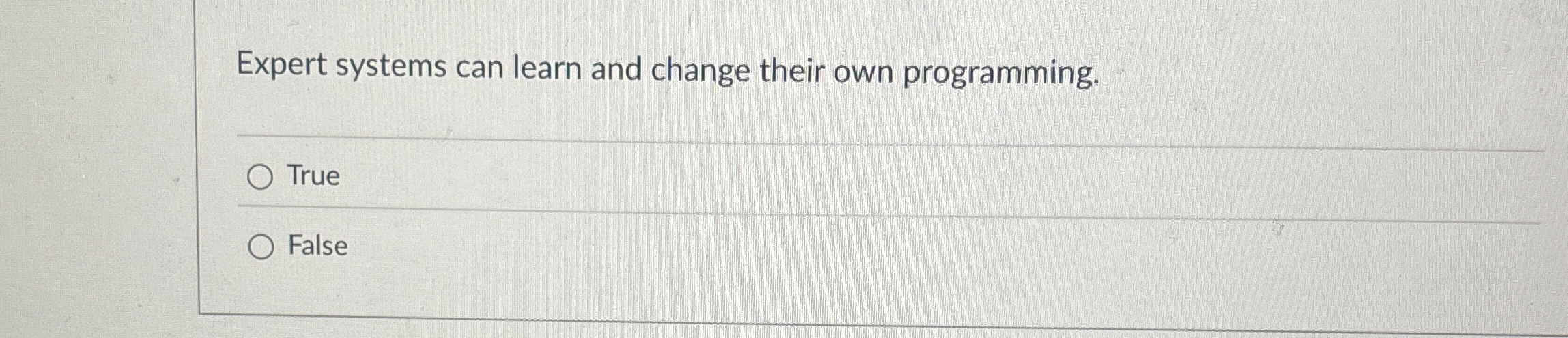 Expert systems can learn and change their own