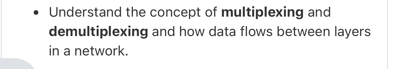 Understand the concept of multiplexing and
