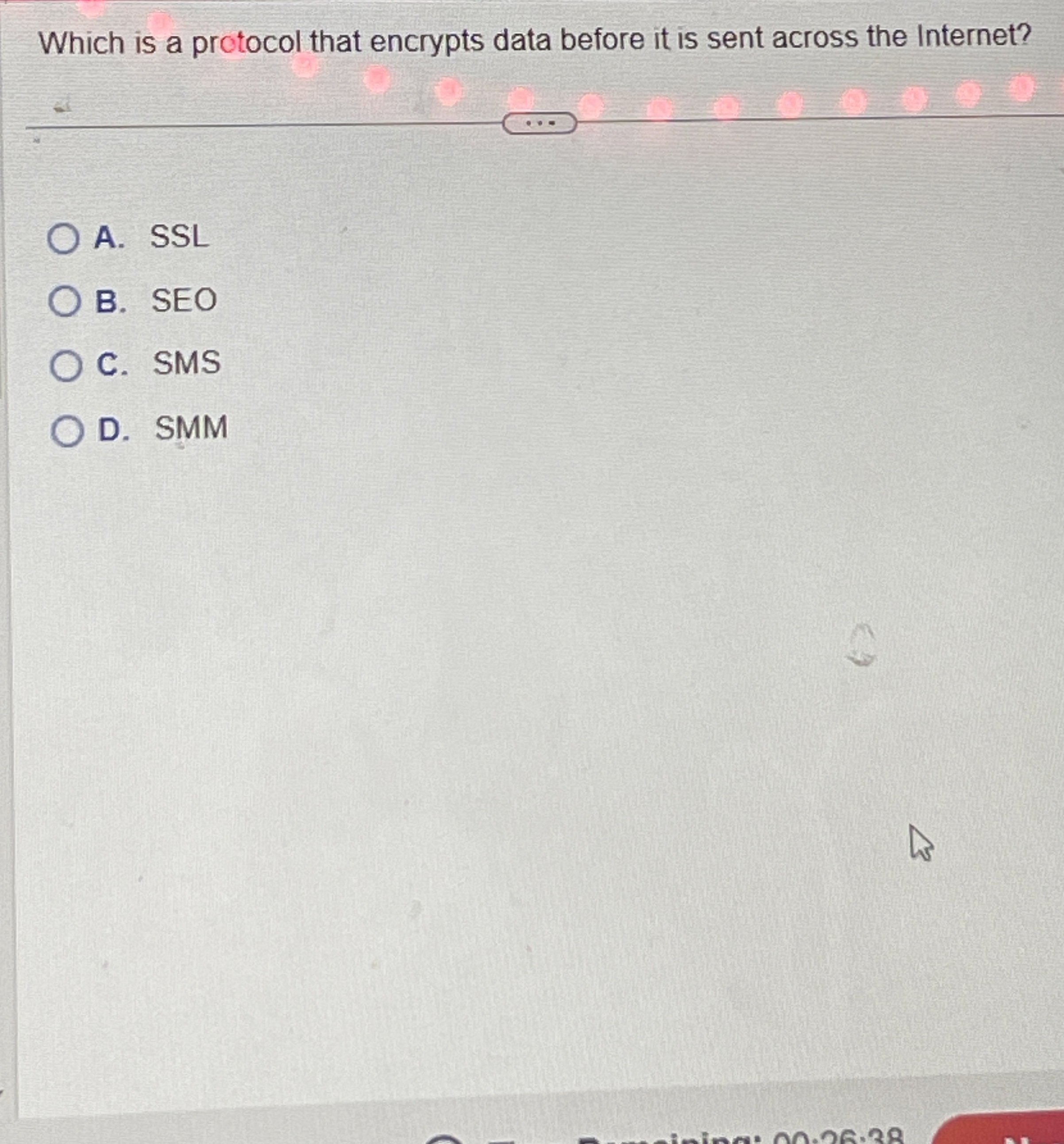 Which is a protocol that encrypts data before it