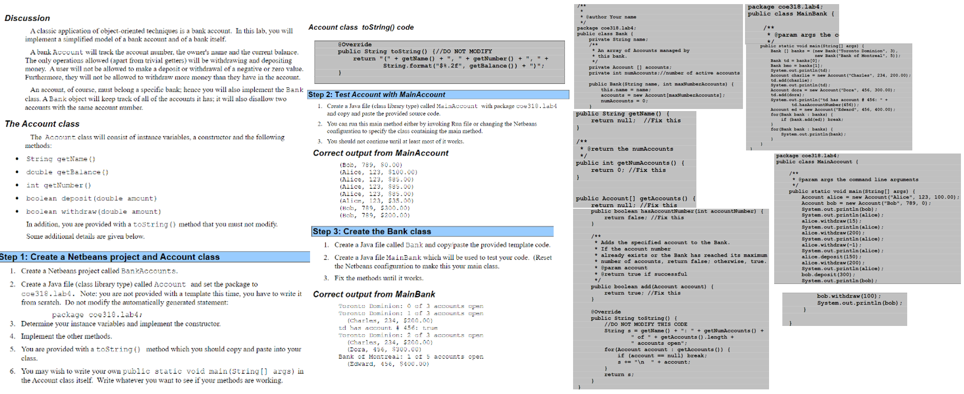 Please help me with the JAVA code ASAP, thank you!