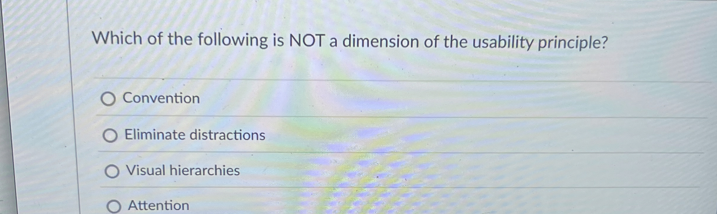 Which of the following is NOT a dimension of the