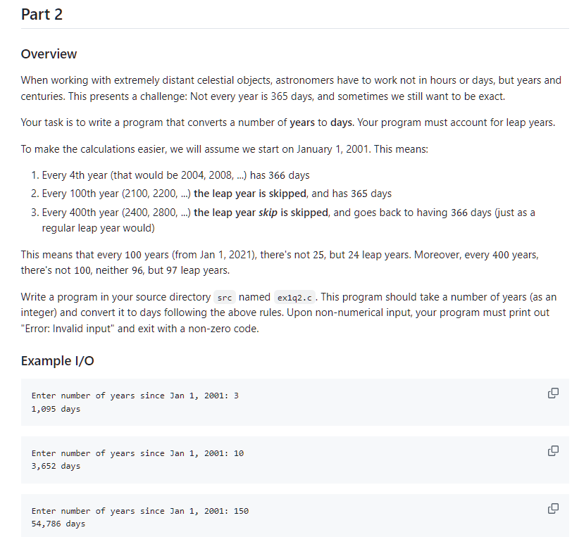 Part 2 use c + + not python or java Overview When