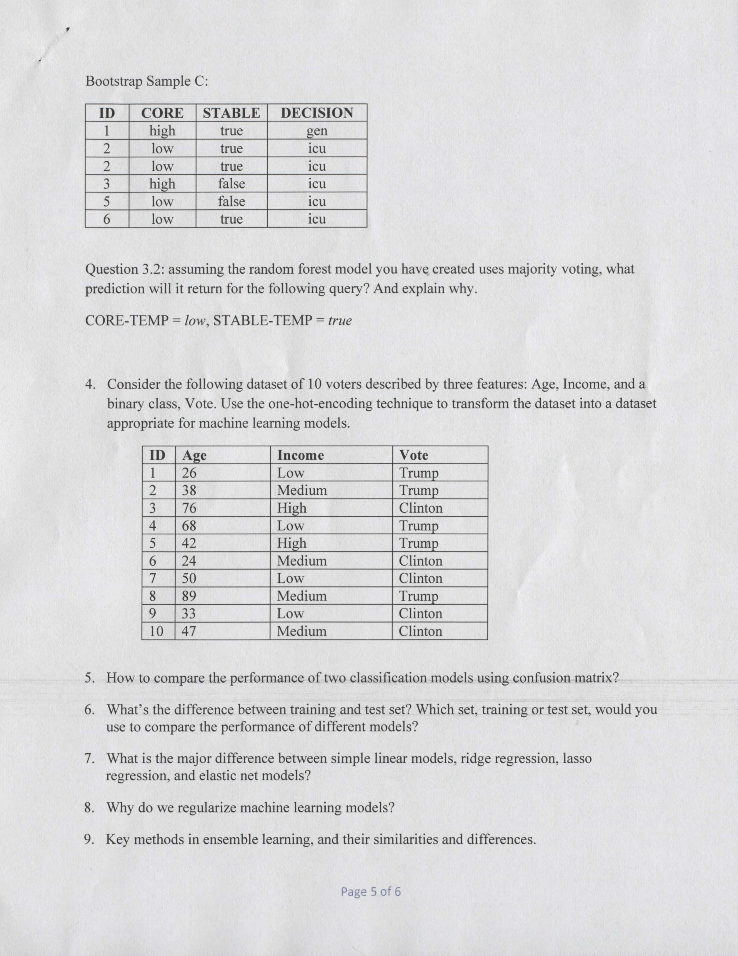 Lookup TablesBootstrap Sample C: Question 3 . 2 :