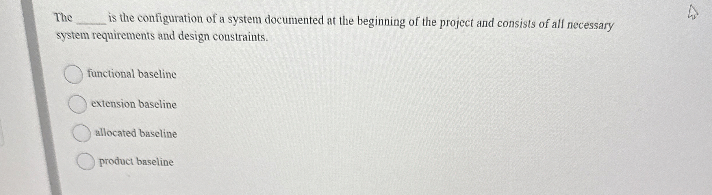 The is the configuration of a system documented