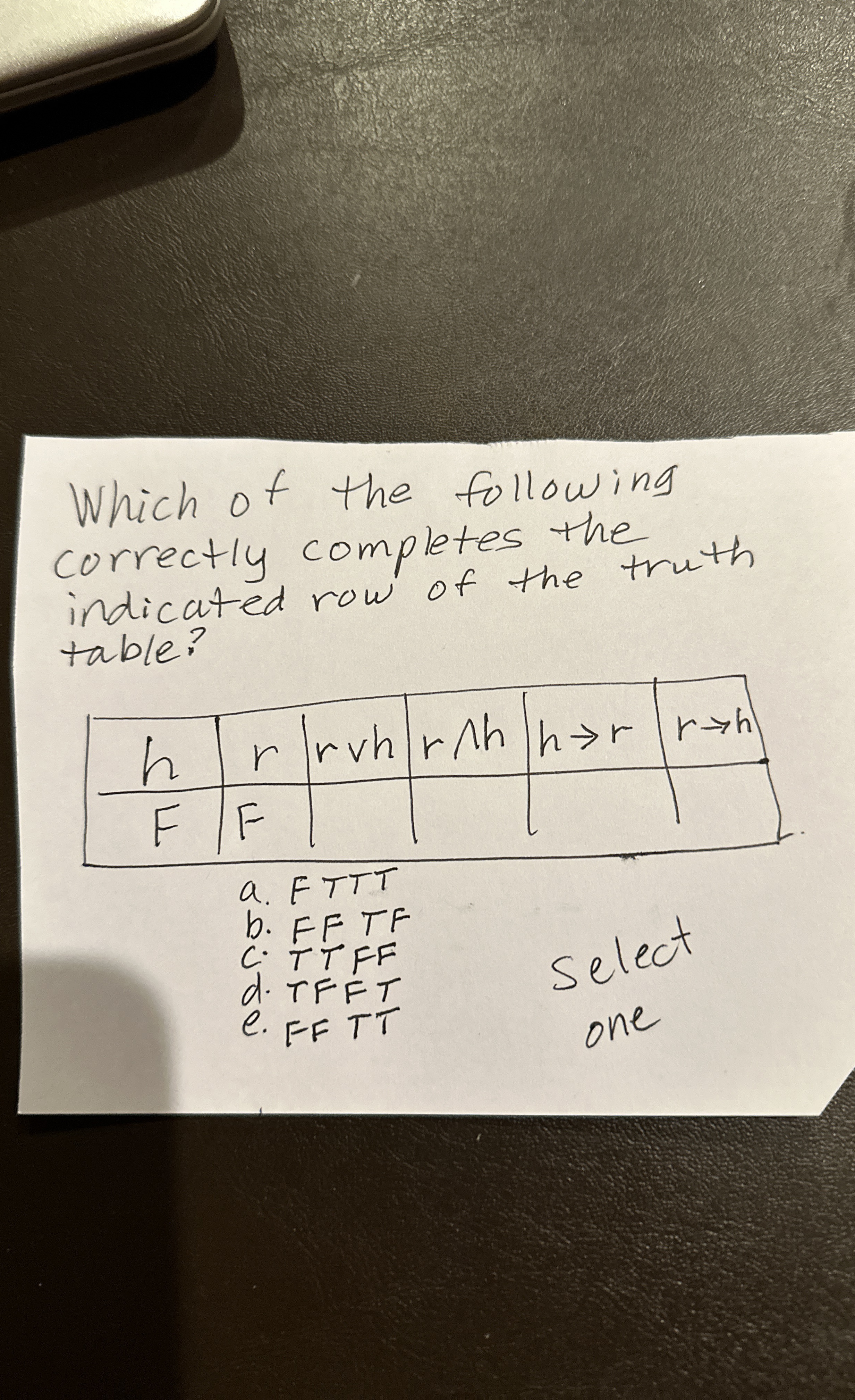 Which of the following correctly completes the