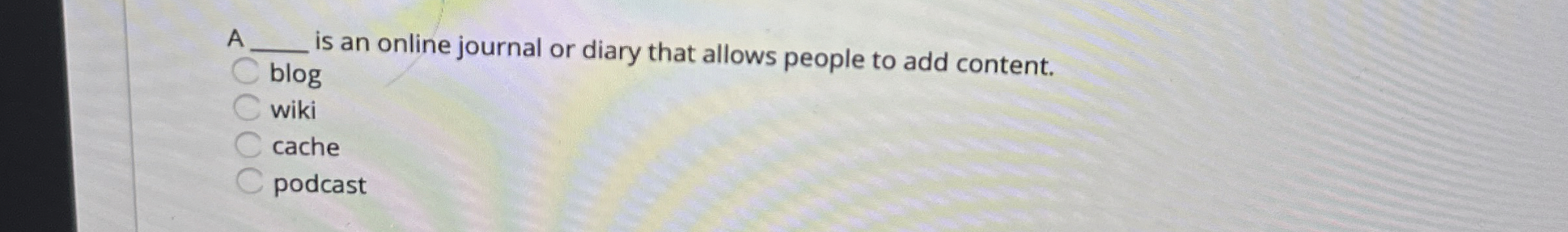 A q , is an online journal or diary that allows
