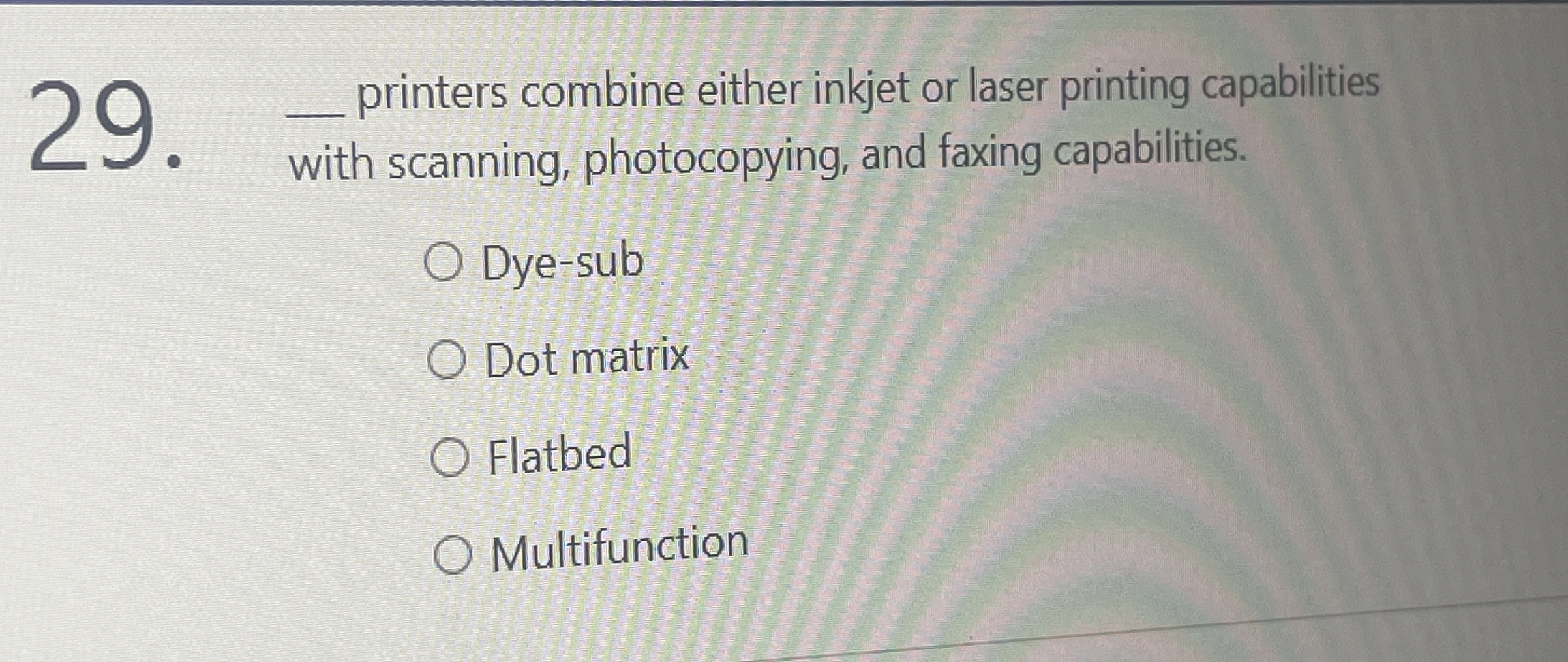 printers combine either inkjet or laser printing