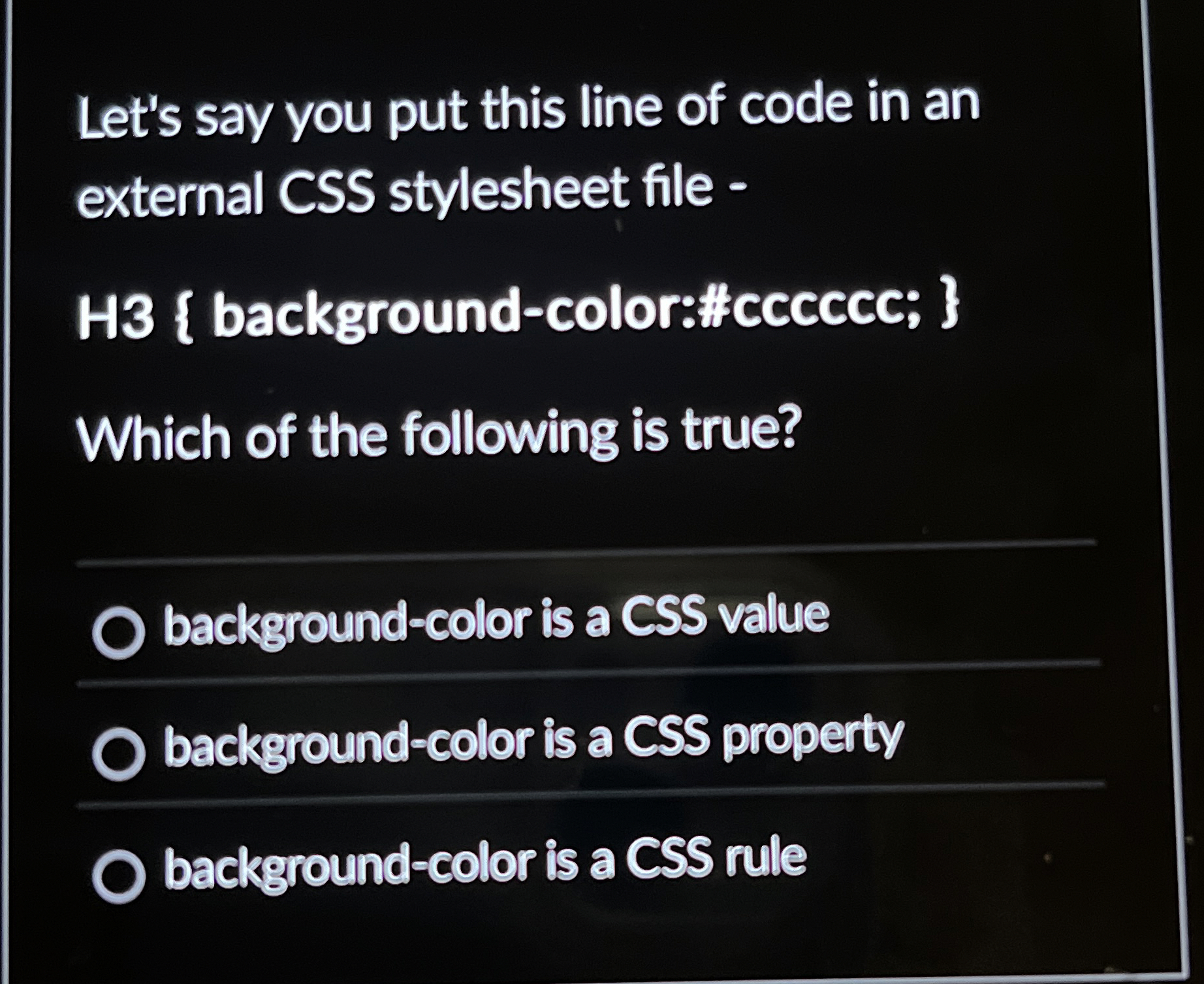 Let's say you put this line of code in an