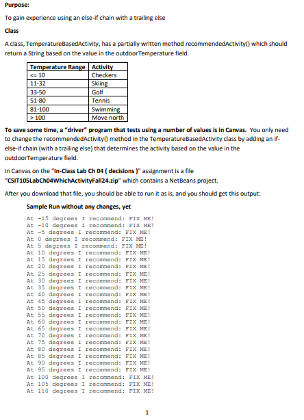 Purpose: At 1 1 5 degrees I recommend: EIX ME !