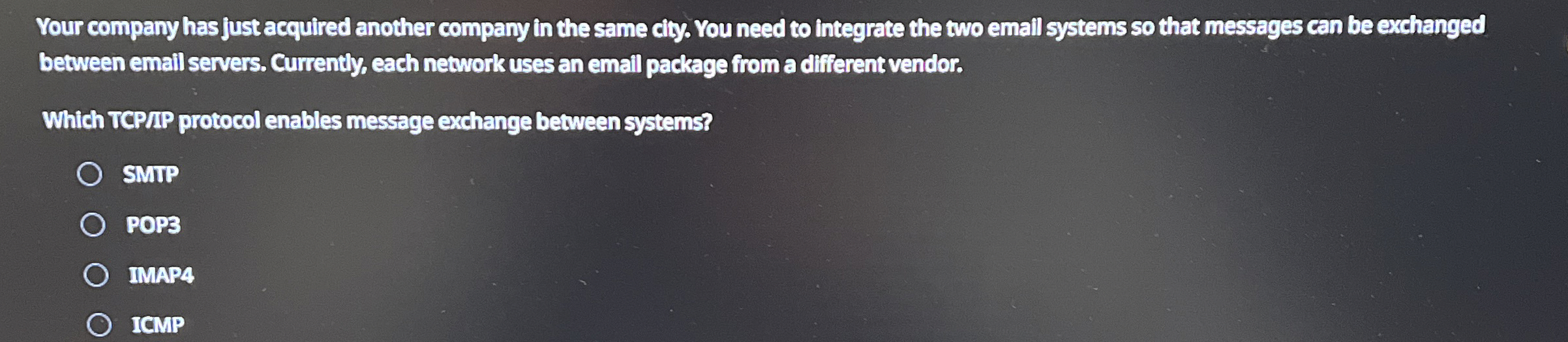 Your company has Just acquired another company in