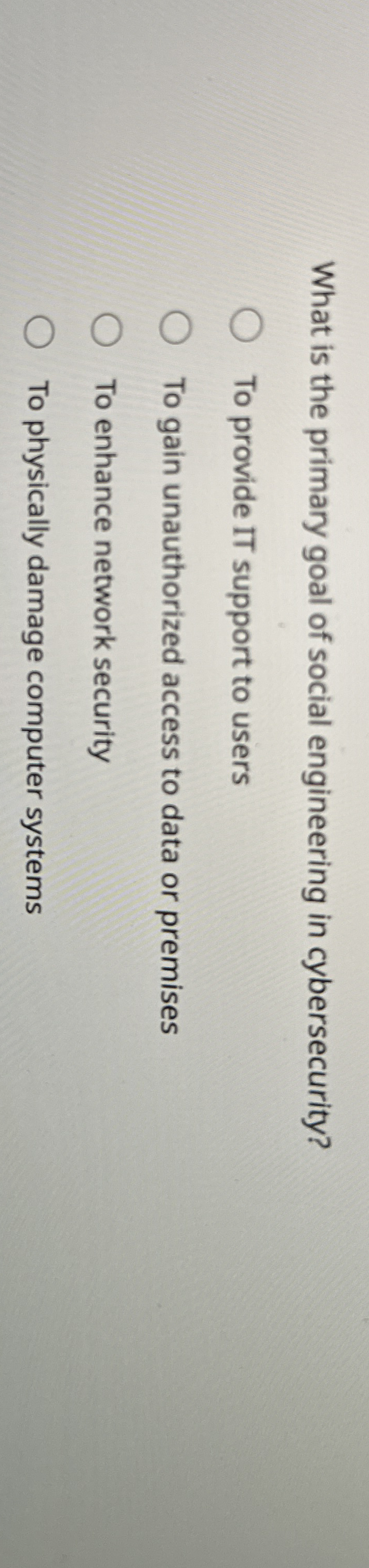 What is the primary goal of social engineering in