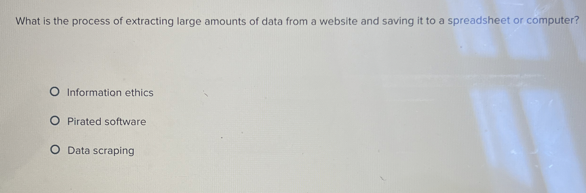 What is the process of extracting large amounts