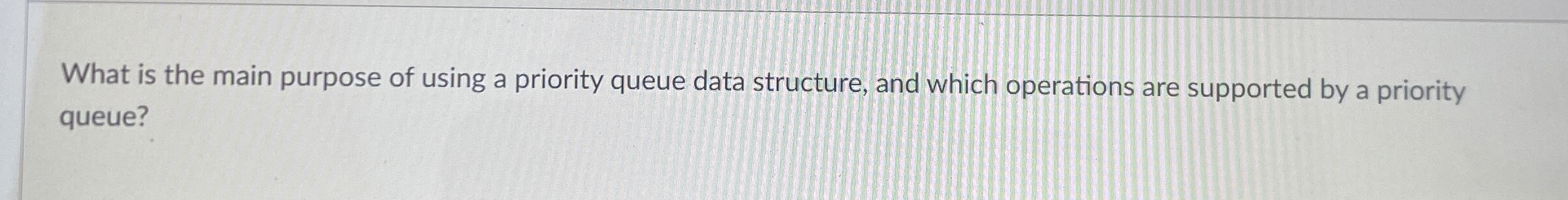 What is the main purpose of using a priority