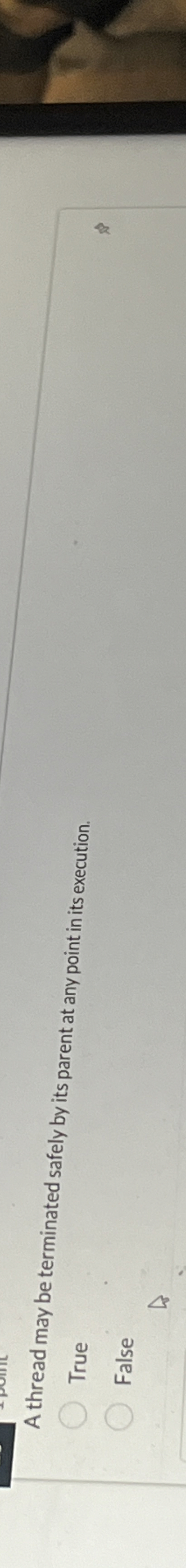 A thread may be terminated safely by its parent