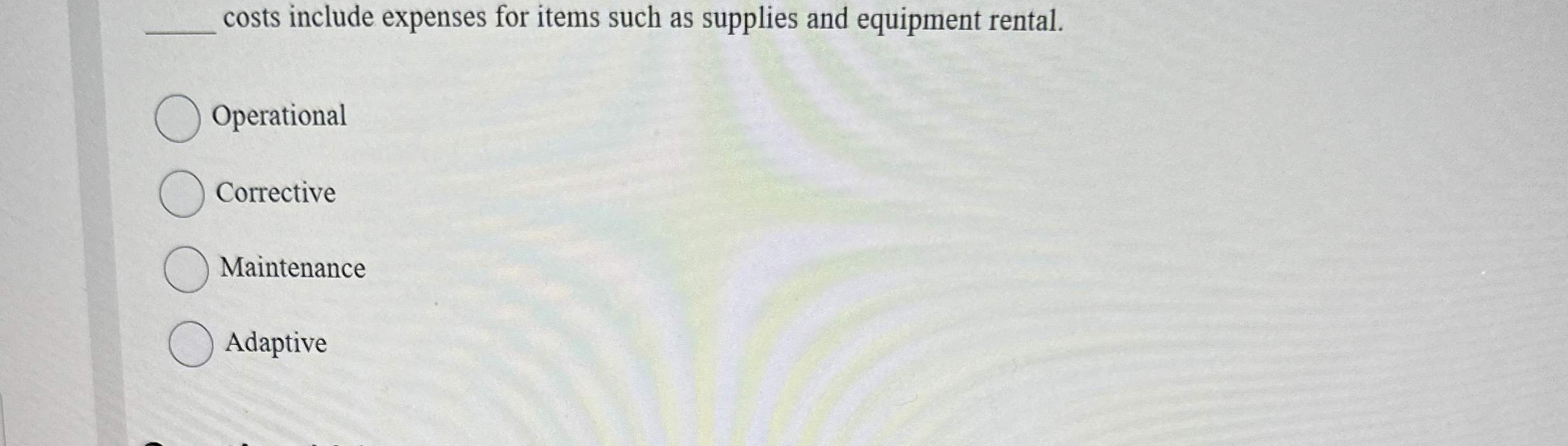 costs include expenses for items such as supplies
