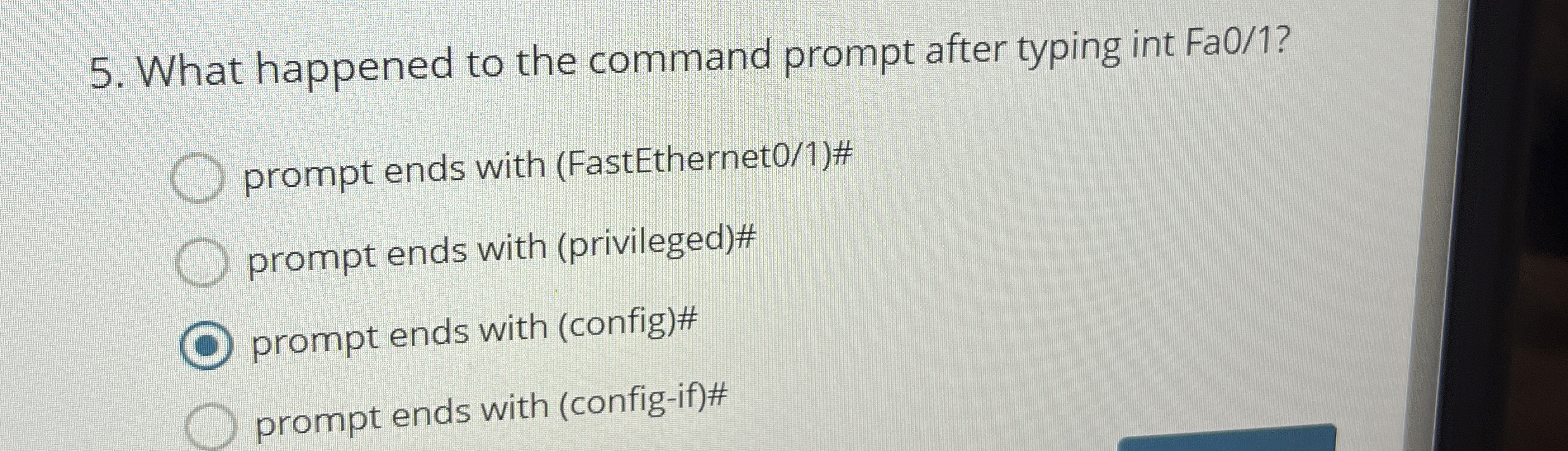 What happened to the command prompt after typing